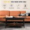 2-Tier Rectangular Coffee Table with Large Storage Shelf and Metal Frame for Living Room